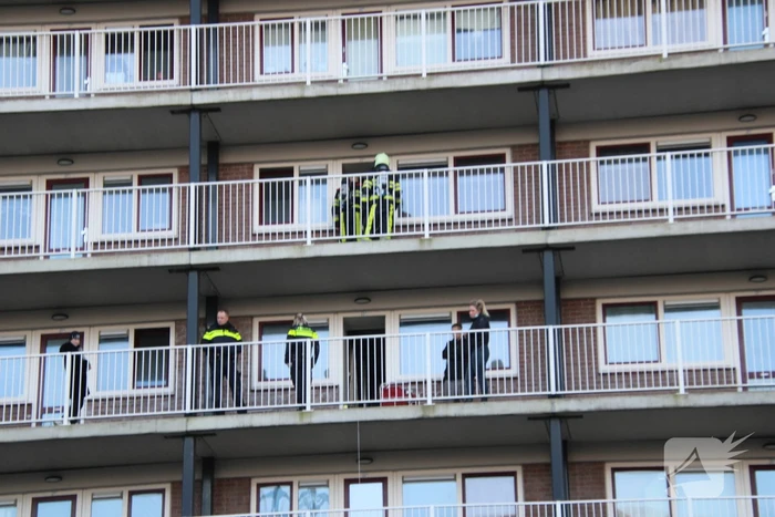 Brand op vierde etage van flat
