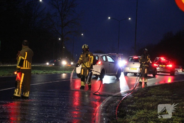 Kilometers lang oliespoor zorgt voor gevaarlijke situatie