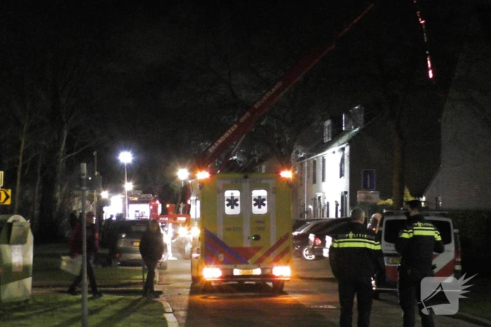 Brand op zolder van woning