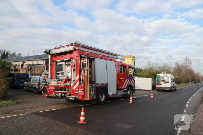 Bouwterrein ontruimd door gaslekkage