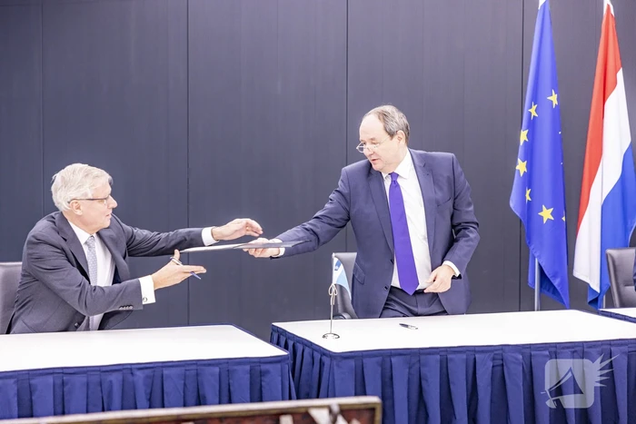 Ceremoniële overdracht ministerie van Financiën