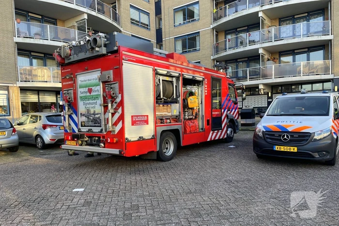 Brand in keuken van appartement