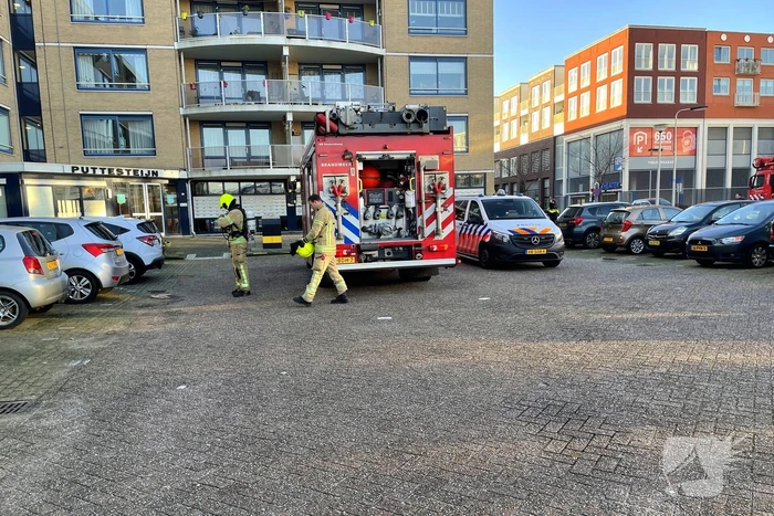Brand in keuken van appartement