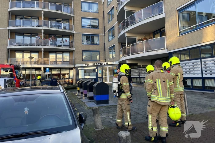 Brand in keuken van appartement