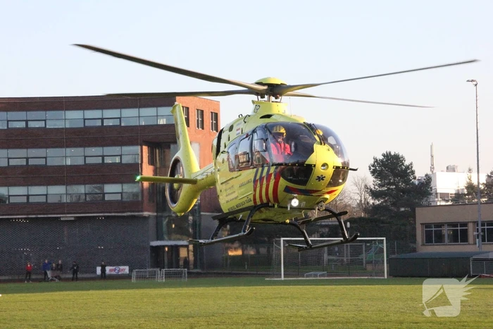 Traumahelikopter trekt veel bekijks