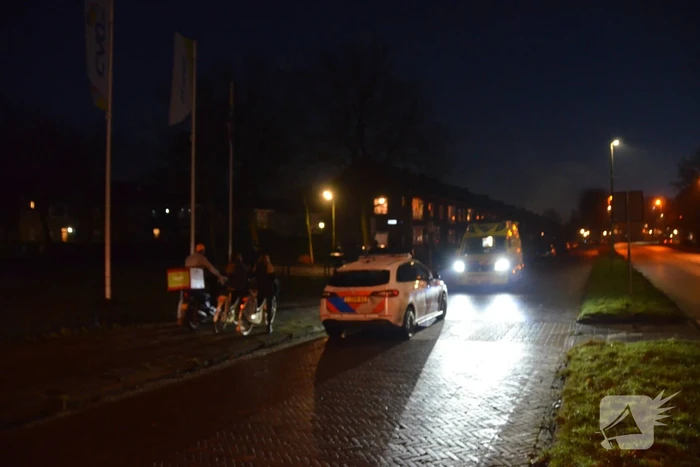 Twee maaltijd bezorgers met elkaar in botsing