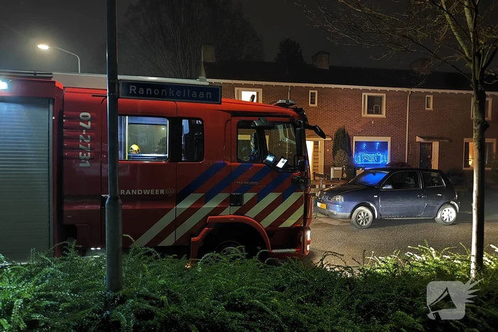 Brand in schoorsteen van woning
