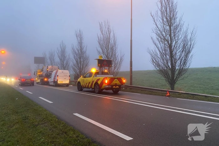 Twee bestelbussen betrokken bij kop-staart botsing