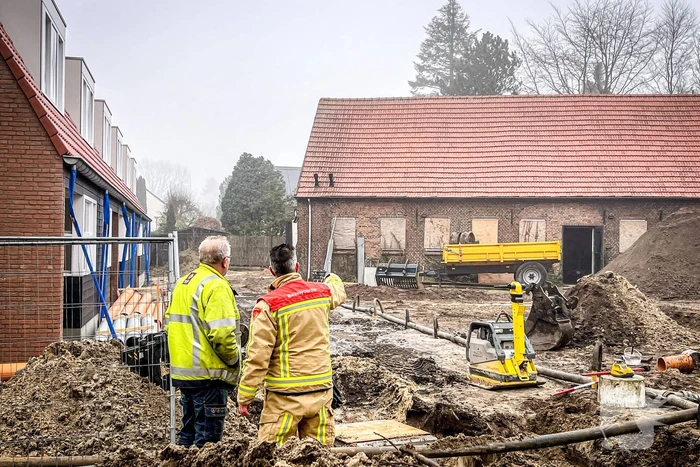 Gaslekkage ontstaan bij werkzaamheden op bouwterrein