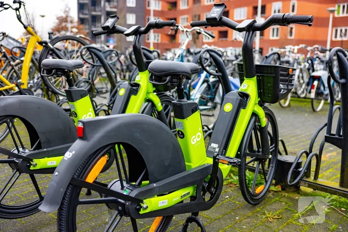 Go Sharing e-bikes klaar voor gebruik