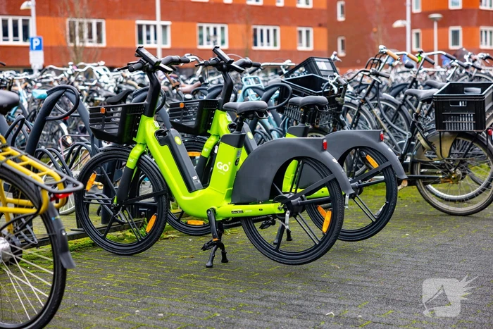 Go Sharing e-bikes klaar voor gebruik