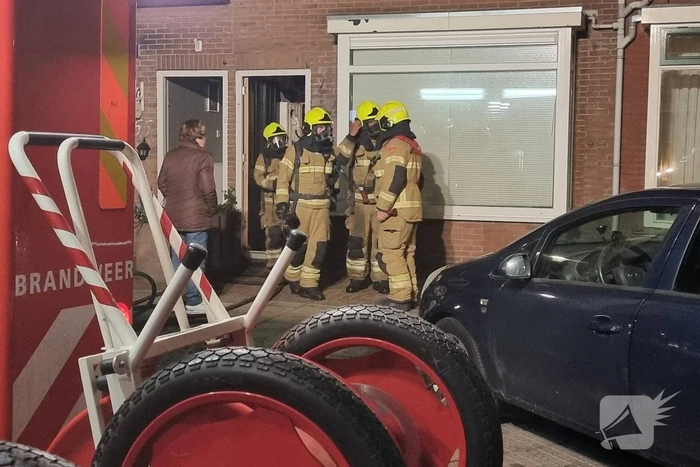 Brand in badkamer van woning