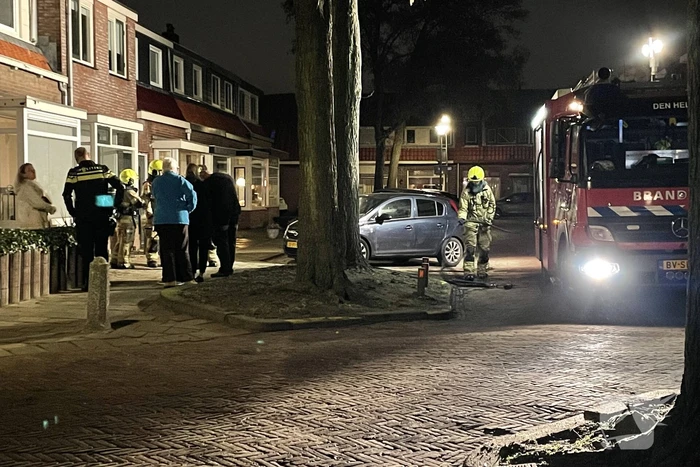 Brand in badkamer van woning