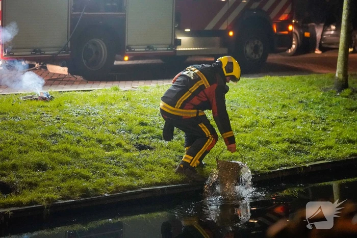 Schoorsteen geveegd na brand
