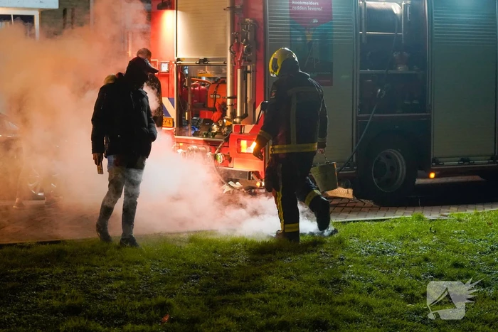 Schoorsteen geveegd na brand