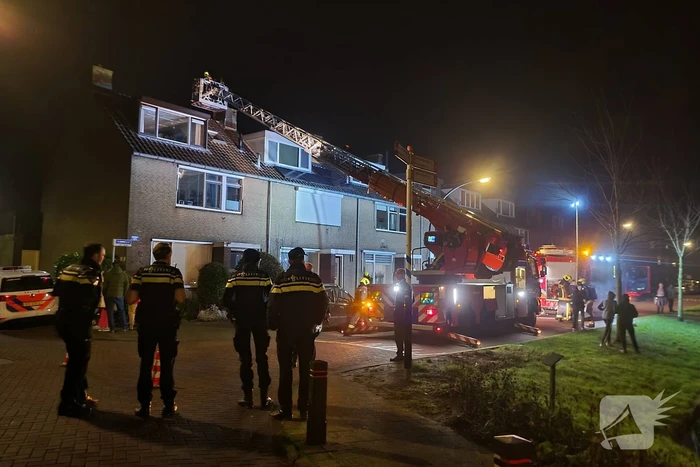 Schoorsteen geveegd na brand