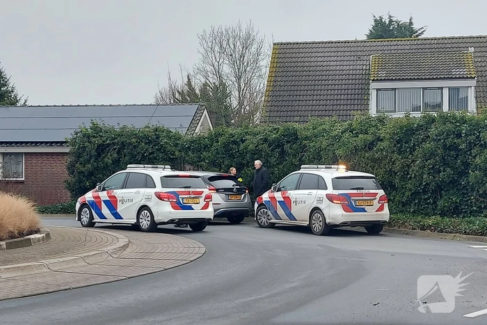 Schade bij ongeval op rotonde