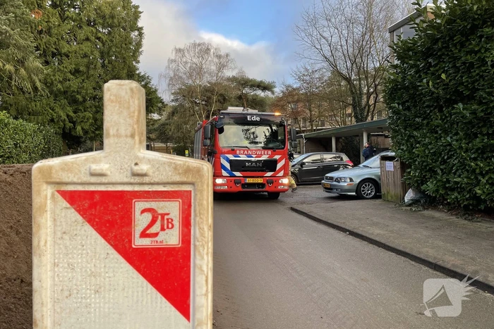 Gasleiding geraakt tijdens graafwerkzaamheden