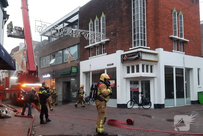 Hulpdiensten ingezet voor brand in centrum
