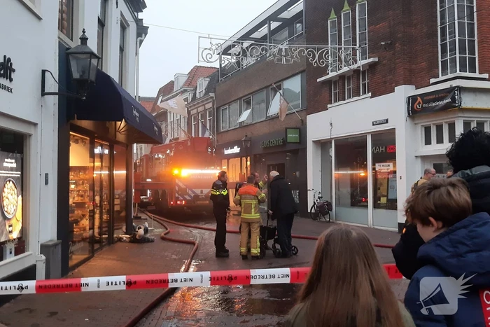 Hulpdiensten ingezet voor brand in centrum