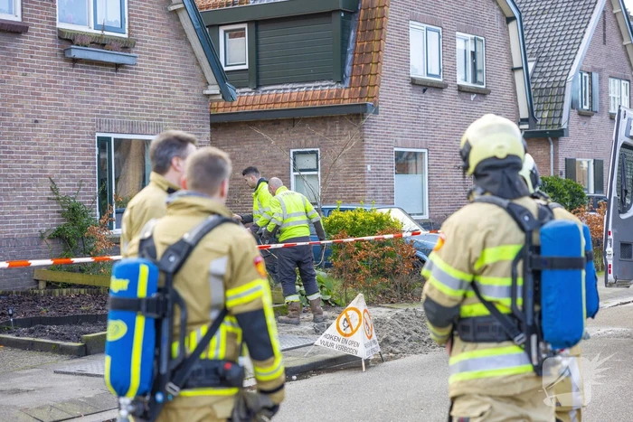 Straat afgesloten vanwege gaslekkage