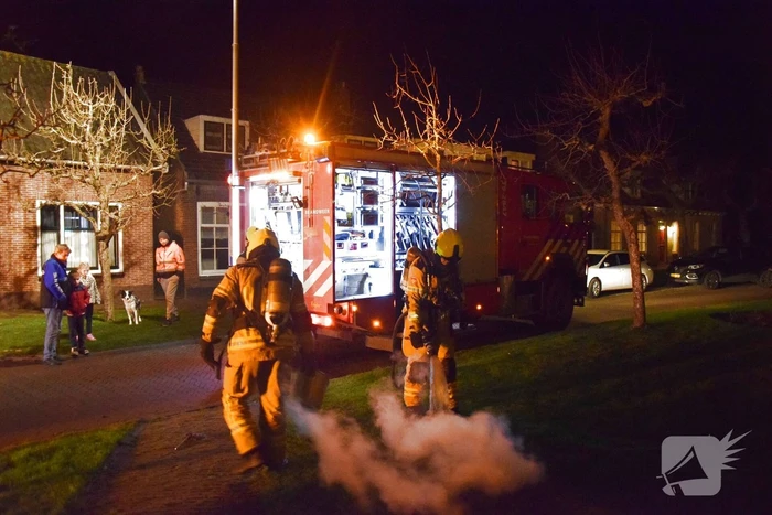 Rookontwikkeling door brand in schoorsteen