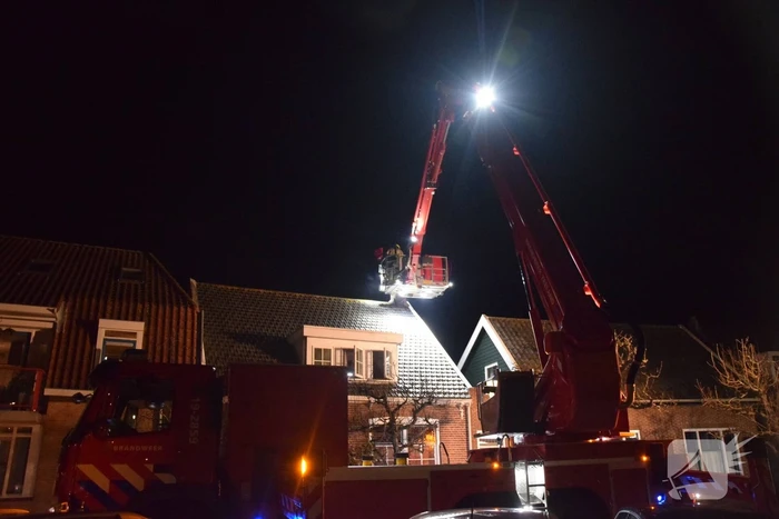 Rookontwikkeling door brand in schoorsteen