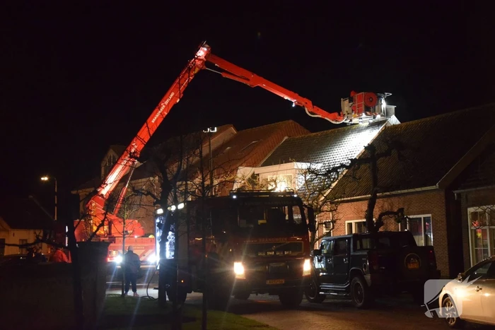 Rookontwikkeling door brand in schoorsteen