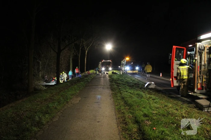Automobilist overleden na botsing tegen boom