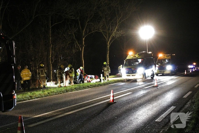 Automobilist overleden na botsing tegen boom
