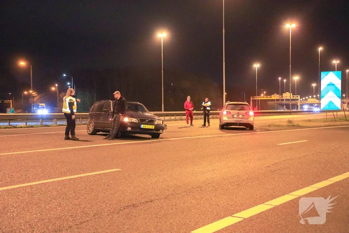 Afrit afgesloten door ongeval tussen meerdere voertuigen