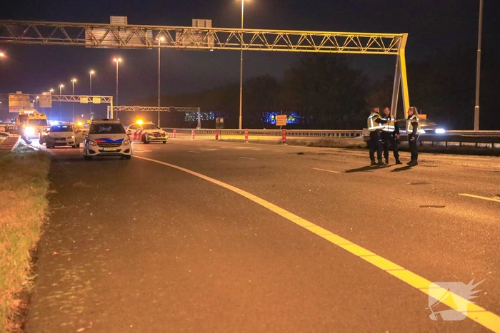 Afrit afgesloten door ongeval tussen meerdere voertuigen