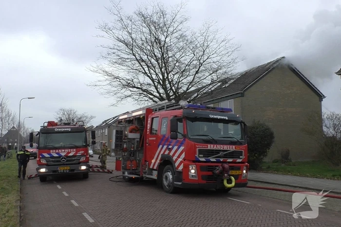 Uitslaande brand in woning