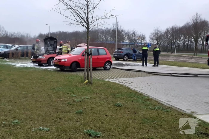 Auto verwoest door brand