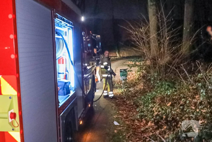 Brand in poepcontainer snel geblust