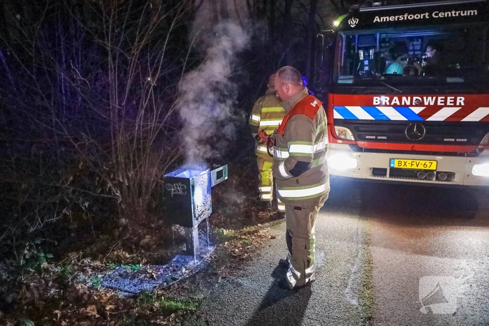 Brand in poepcontainer snel geblust