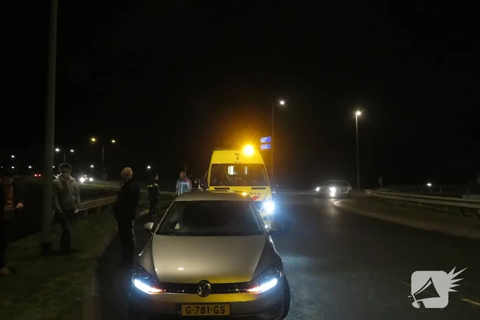 Schade na ongeval op rotonde