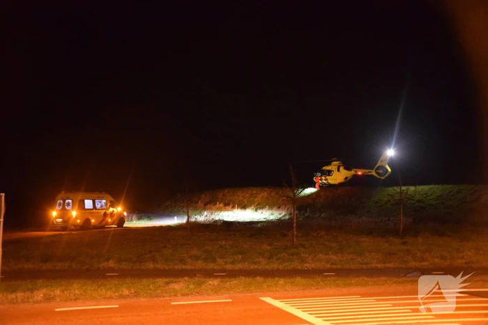 Nachtelijke inzet traumahelikopter