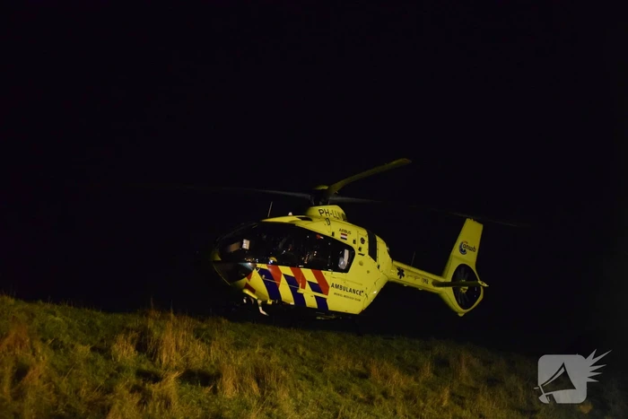 Nachtelijke inzet traumahelikopter