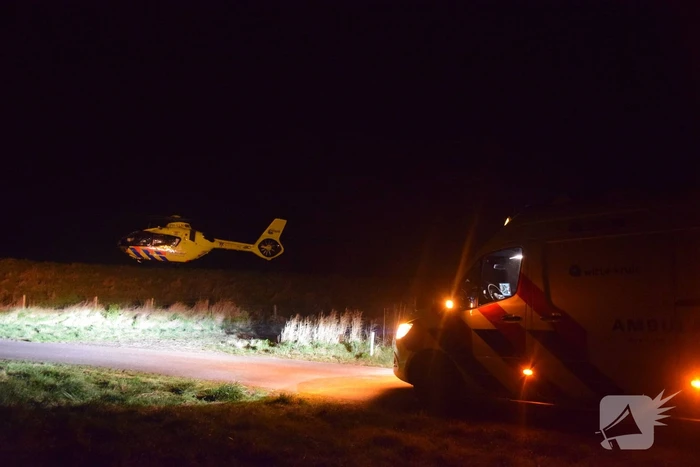 Nachtelijke inzet traumahelikopter