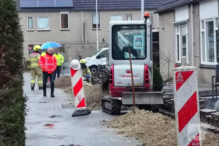 Gasleiding geraakt bij aanleggen glasvezel
