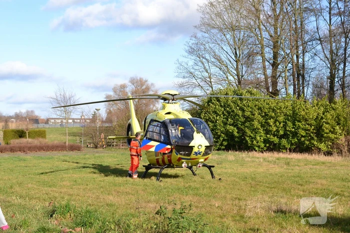 Traumahelikopter trekt veel bekijks