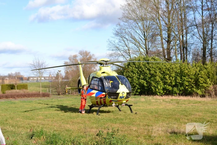 Traumahelikopter trekt veel bekijks