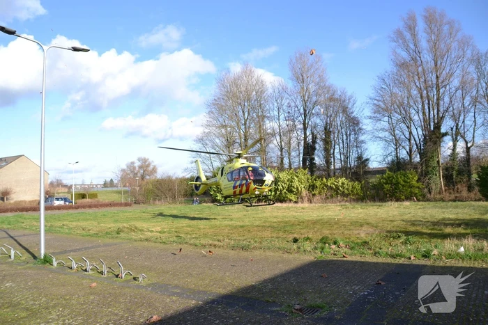 Traumahelikopter trekt veel bekijks