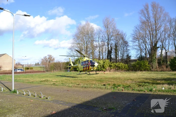 Traumahelikopter trekt veel bekijks