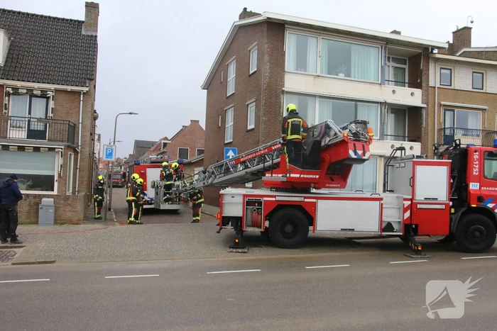 Dak van woning gewaaid