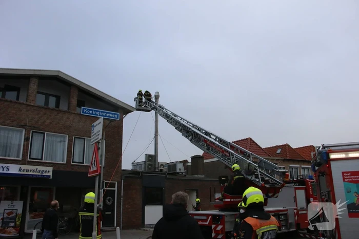 Schoorsteen dreigt om te waaien
