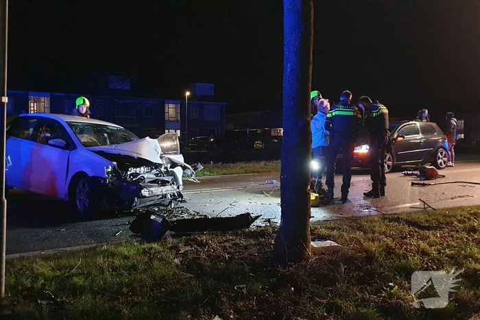Automobilist raakt gewond bij aanrijding tegen boom