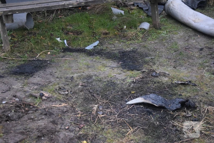 Veel rook bij brand in plastic buis