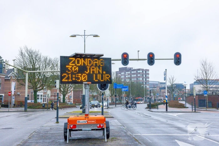 Tekstkarren geplaatst na ernstig ongeval